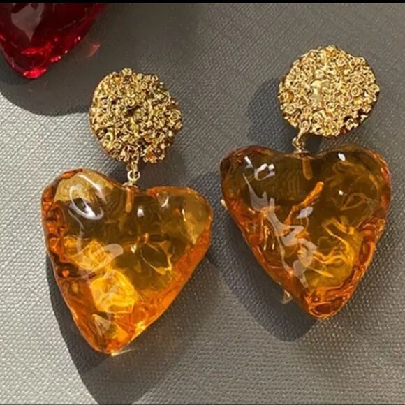 ZARA GOLD EARRINGS FASHION WOMEN EARRINGS THINGS OF MY HEART - Picture 2 of 2